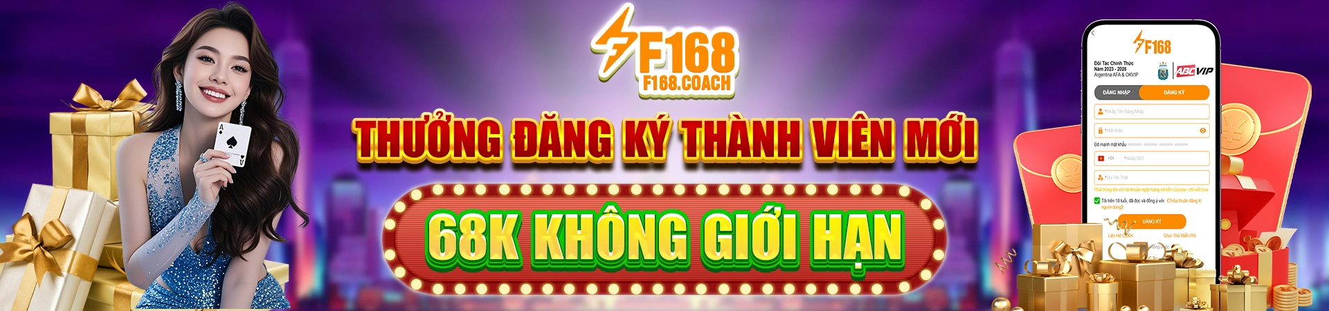 Thưởng đăng ký thành viên mới 68k